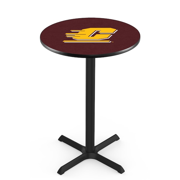 42" Blk Wrinkle Central Michigan Pub Table